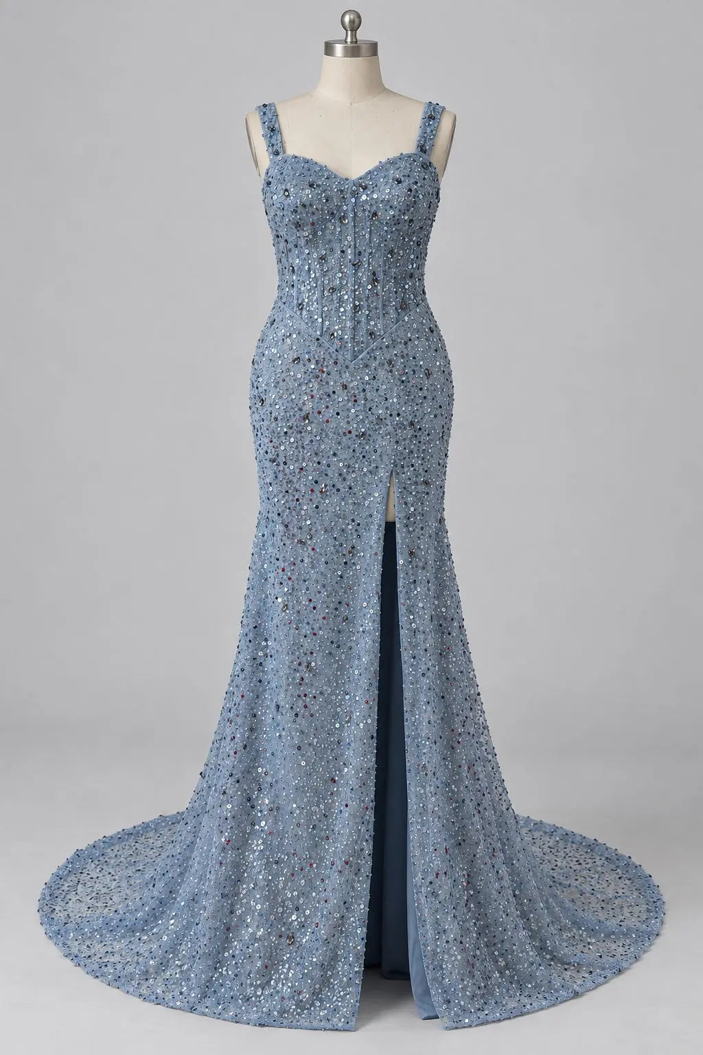 2026 Luxury Champagne Mermaid Sparkly Sweetheart Evening Gowns Long Rhinestone Sheath Formal Prom Dress