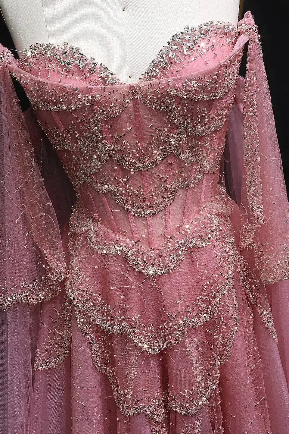 A-line Elegant Off Shoulder Formal Evening Gowns with Cape Sleeves Dresses KAIDRESS