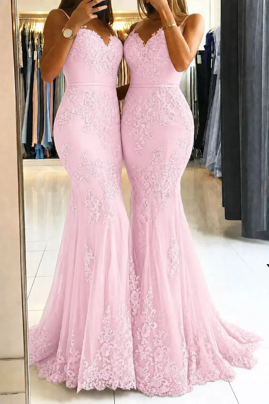 Trumpet/Mermaid Sweetheart Sleeveless Long/Floor-Length Tulle Prom Dresses With Appliqued KAIDRESS