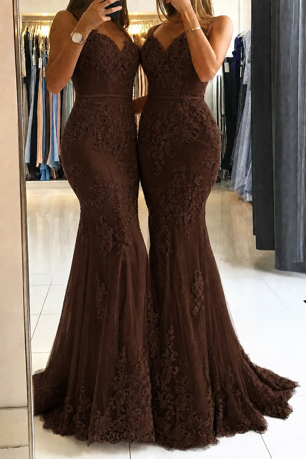 Trumpet/Mermaid Sweetheart Sleeveless Long/Floor-Length Tulle Prom Dresses With Appliqued KAIDRESS