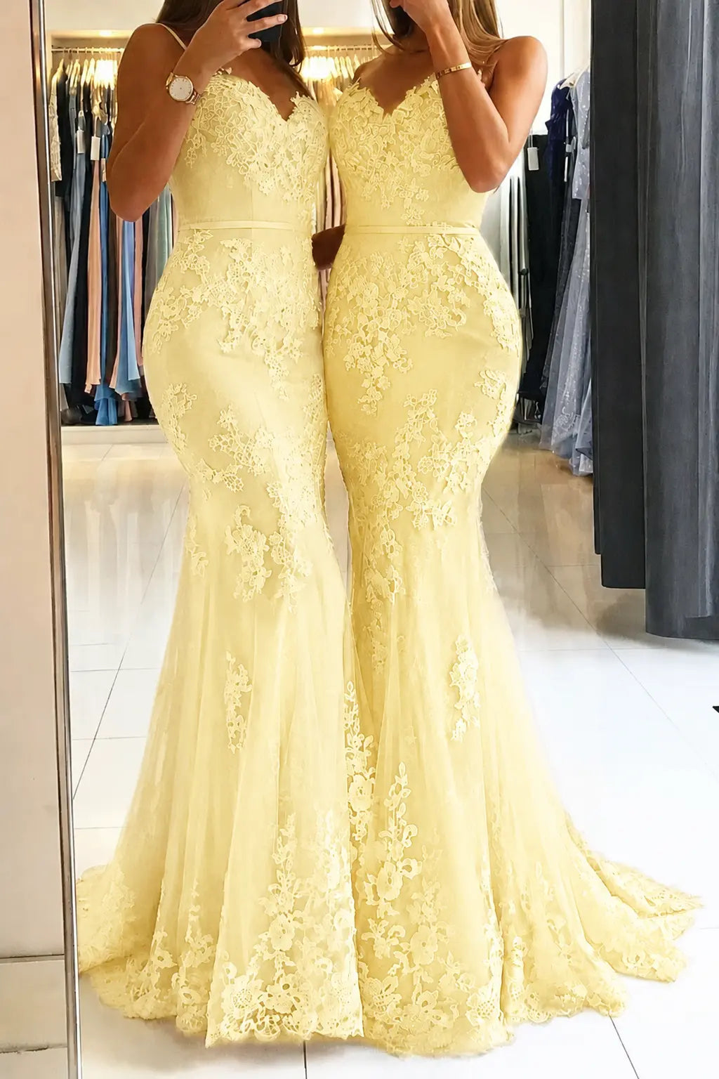 Trumpet/Mermaid Sweetheart Sleeveless Long/Floor-Length Tulle Prom Dresses With Appliqued KAIDRESS