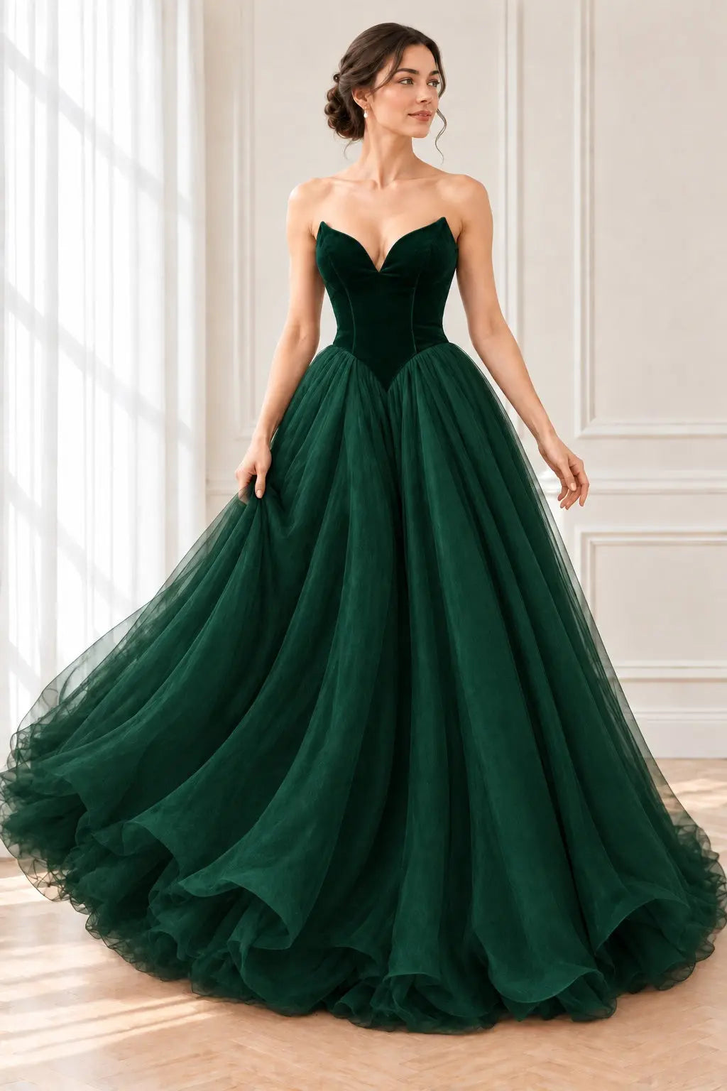 Organza Sweep Train A-Line/Princess Sleeveless Sweetheart Zipper Prom Dress With Pleated