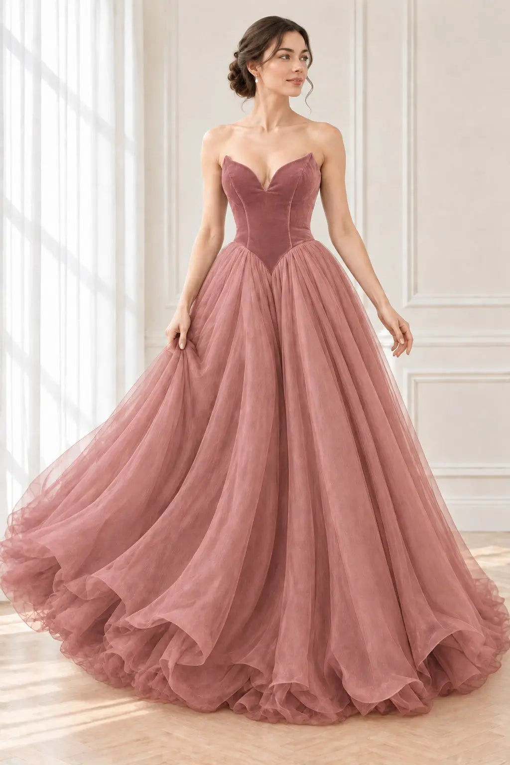 Organza Sweep Train A-Line/Princess Sleeveless Sweetheart Zipper Prom Dress With Pleated