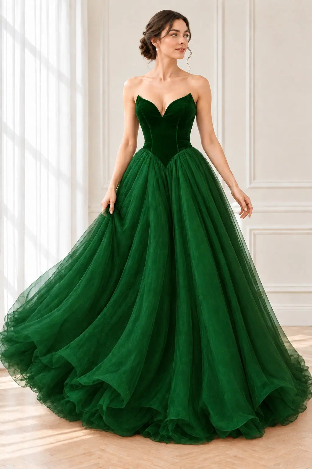 Organza Sweep Train A-Line/Princess Sleeveless Sweetheart Zipper Prom Dress With Pleated