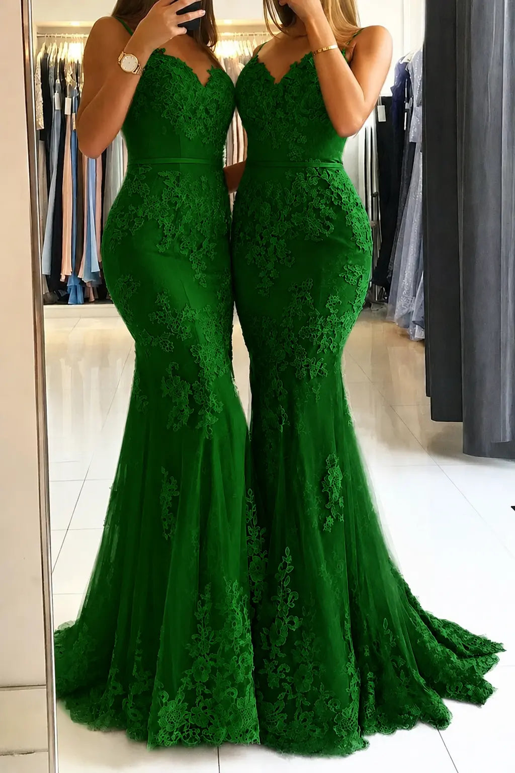 Trumpet/Mermaid Sweetheart Sleeveless Long/Floor-Length Tulle Prom Dresses With Appliqued KAIDRESS