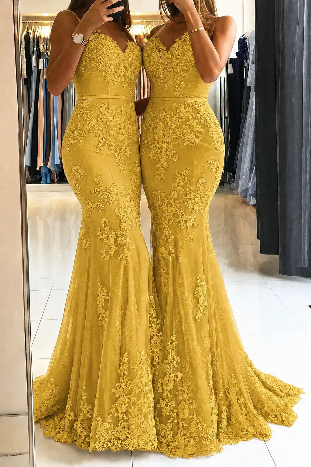 Trumpet/Mermaid Sweetheart Sleeveless Long/Floor-Length Tulle Prom Dresses With Appliqued KAIDRESS