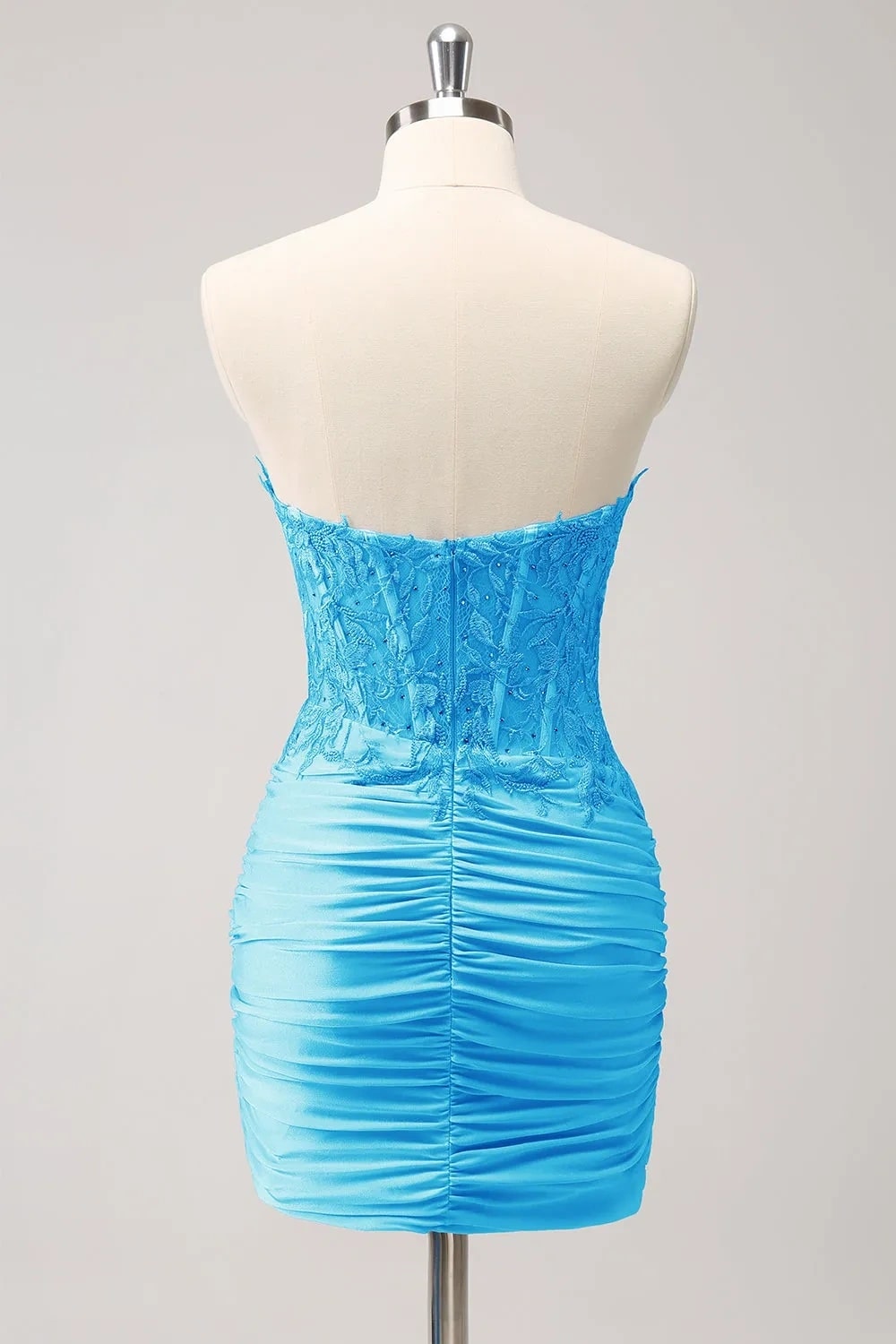 Fuchsia Sweetheart Tight Corset Homecoming Dress with Beading