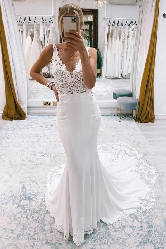 Kaidress 2026 Unique Boho Lace Mermaid Wedding Dress for Bride Custom