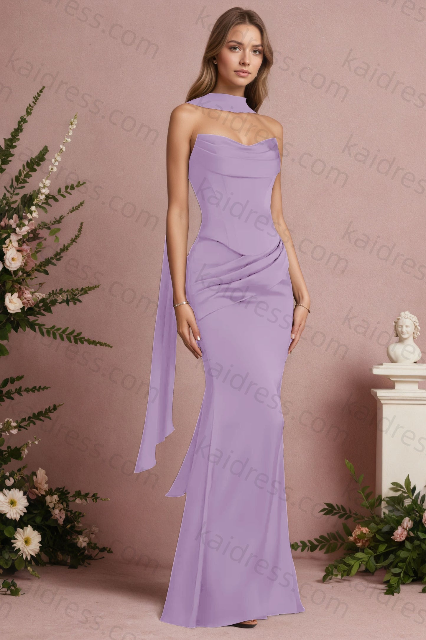 Mermaid Black Strapless Satin Long Prom Dresses Corset Evening Dresses