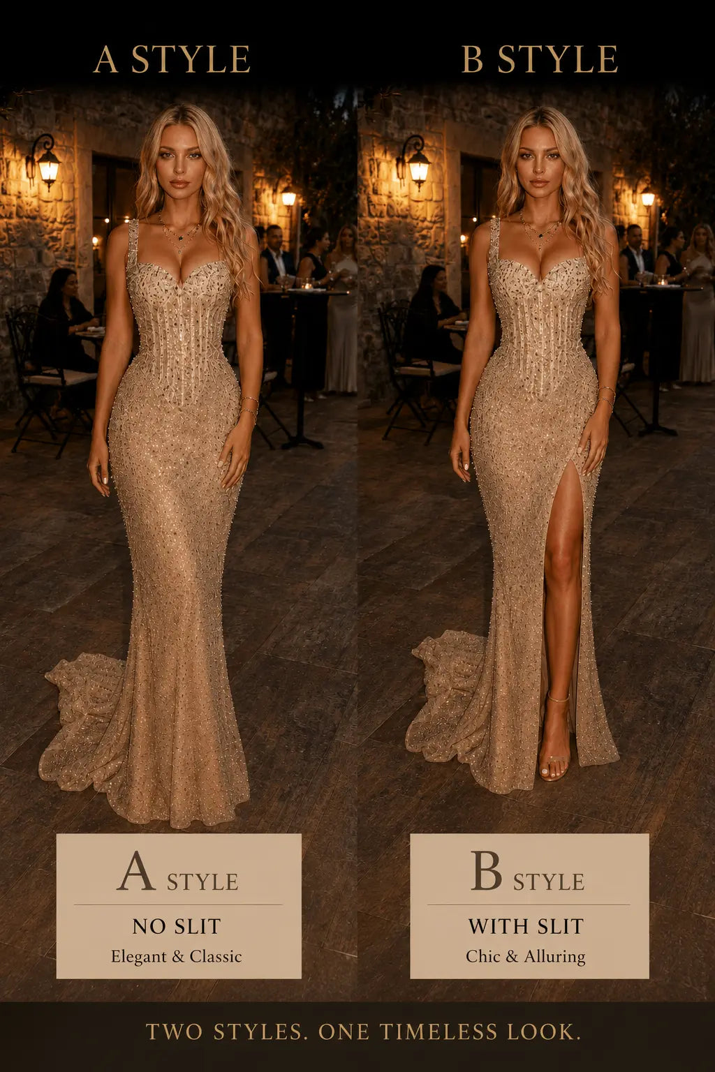 Luxury Mermaid Evening Gown - 2026 Champagne Formal Dress