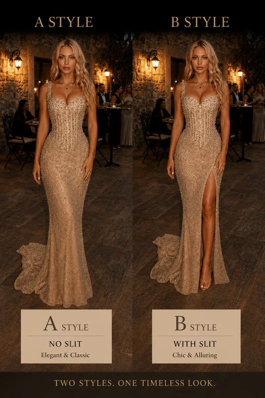 Luxury Mermaid Evening Gown - 2026 Champagne Formal Dress