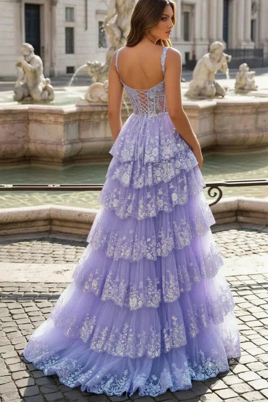 Princess Strapless Tulle Pink Prom Dresses Long Formal Evening Gowns