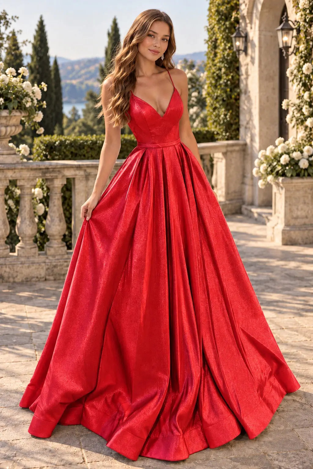 A Line V Neck Silver Gray Long Prom Dresses Silver Gray Long Formal Evening Dresses