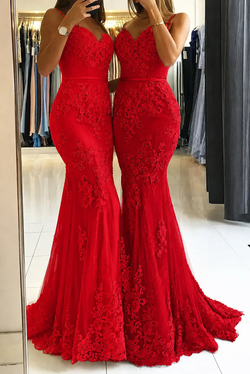 Trumpet/Mermaid Sweetheart Sleeveless Long/Floor-Length Tulle Prom Dresses With Appliqued Kaidress