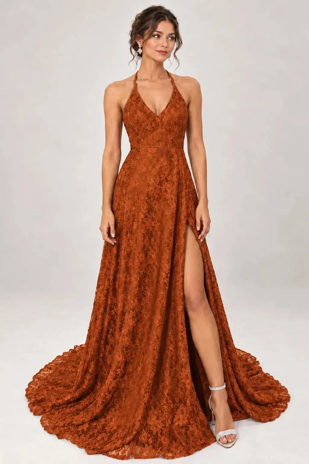 A-Line Spaghetti Straps Floor-Length Burgundy Prom Dresses with Appliques Evening Dresses Party Dresses KAIDRESS