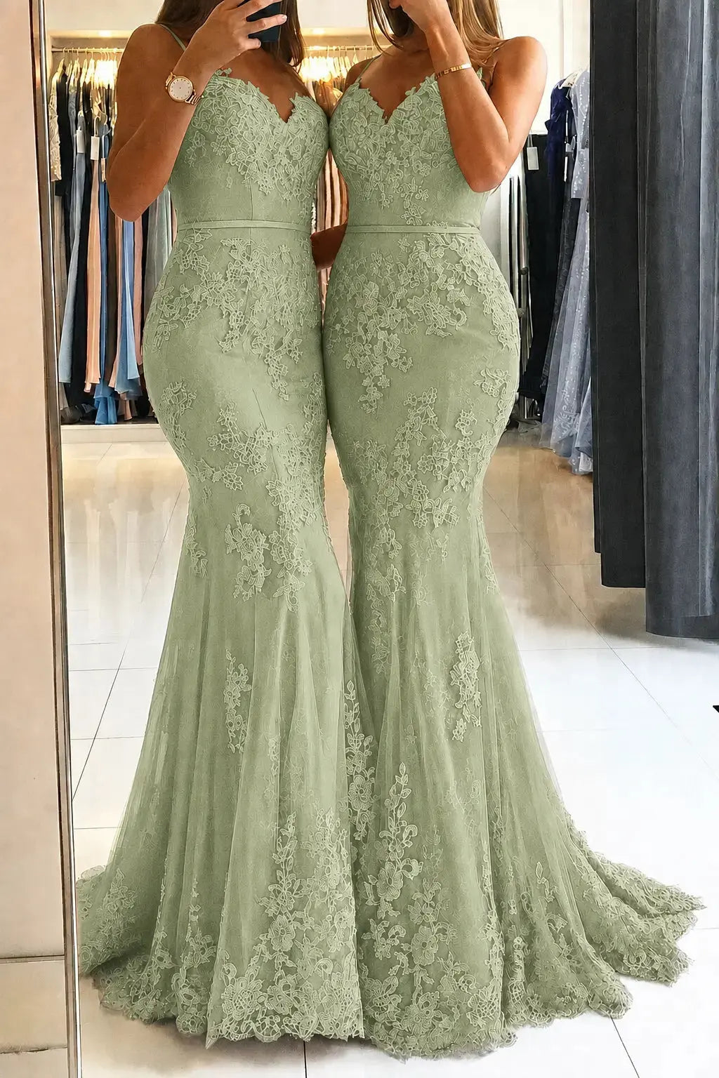 Trumpet/Mermaid Sweetheart Sleeveless Long/Floor-Length Tulle Prom Dresses With Appliqued KAIDRESS