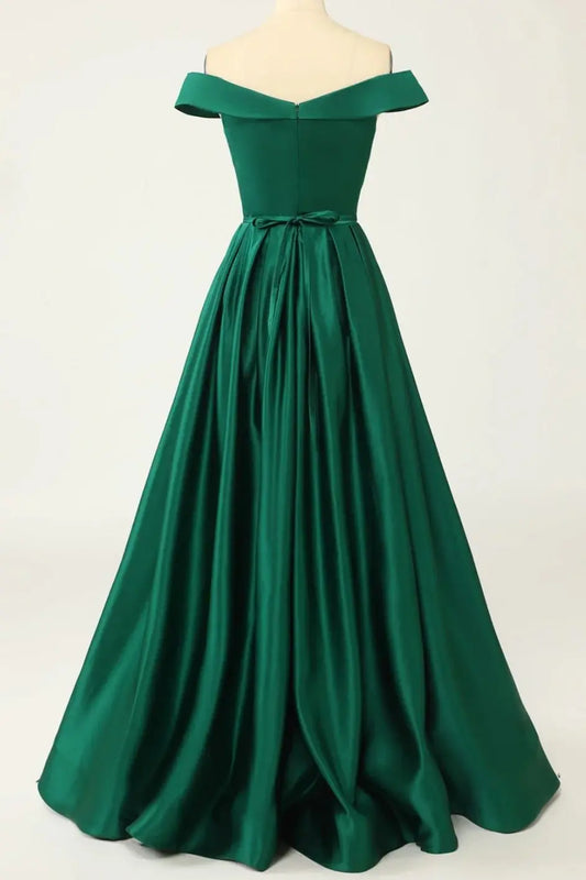Satin Burgundy Formal Prom Dresses Slit Strapless Long Evening Gowns