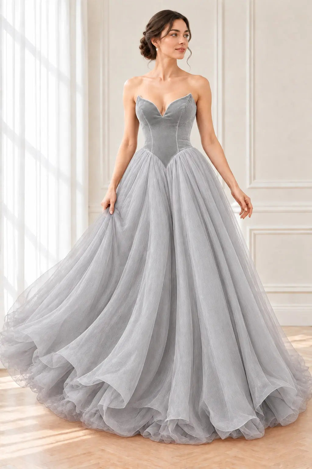Organza Sweep Train A-Line/Princess Sleeveless Sweetheart Zipper Prom Dress With Pleated
