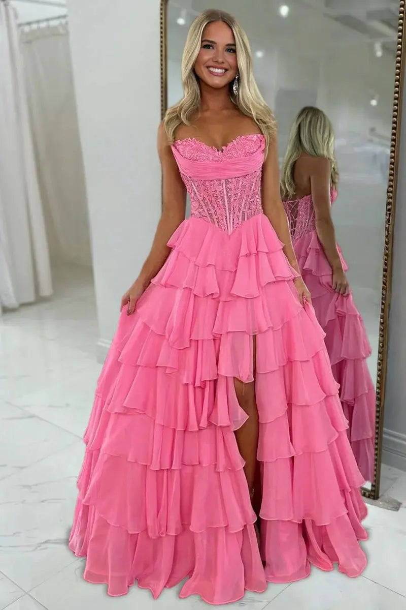 Sky_Blue_Chiffon_A-Line_Ruffle_Prom_Dress_Corset_Slit_Gown_01