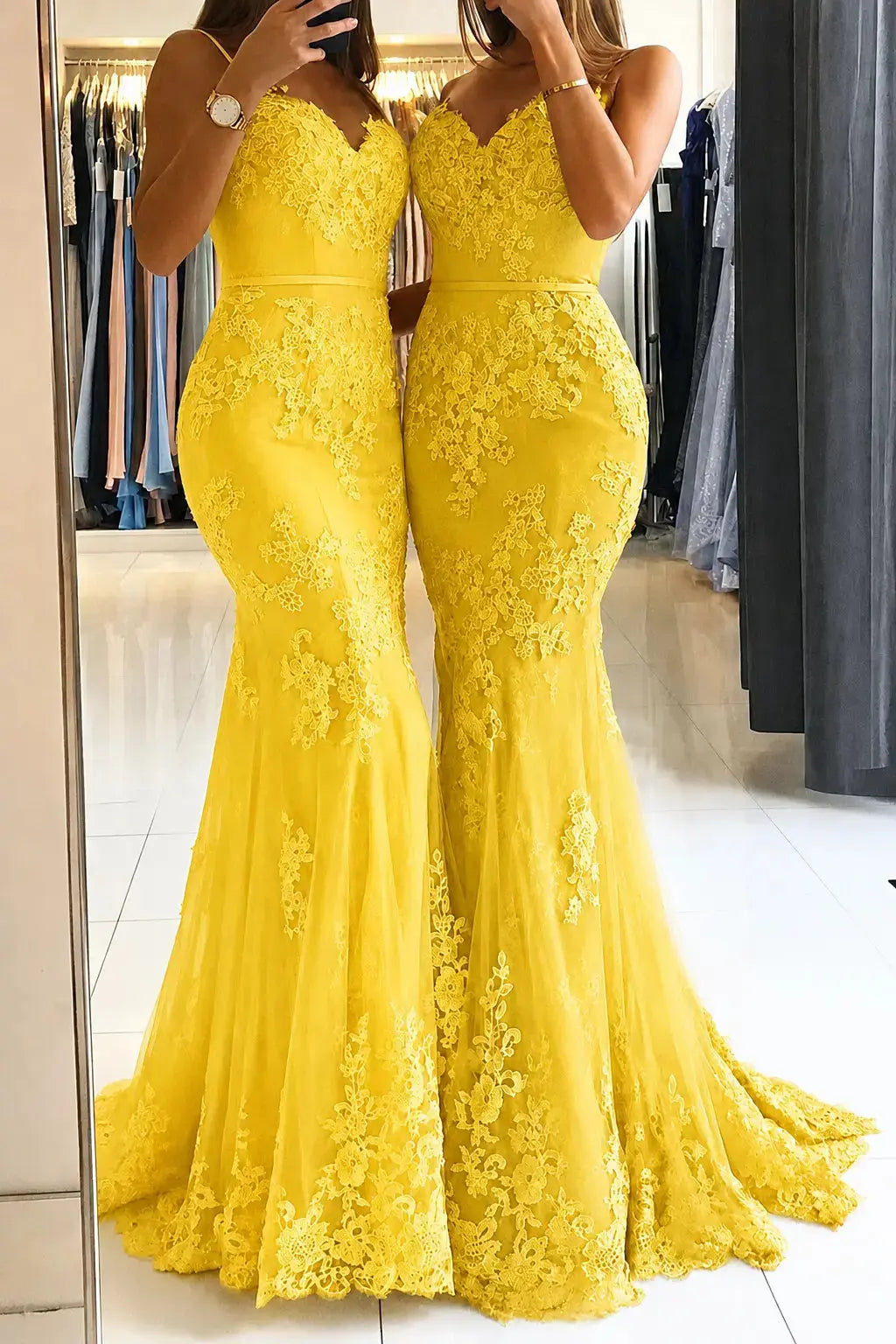 Trumpet/Mermaid Sweetheart Sleeveless Long/Floor-Length Tulle Prom Dresses With Appliqued KAIDRESS