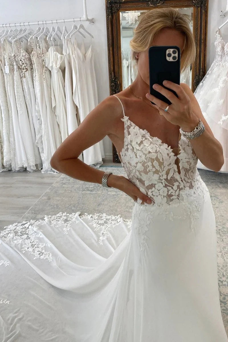 kaidress 2026 White Lace Boho Wedding Dresses for Bride Custom Made